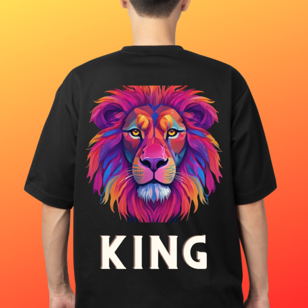 "King of the Jungle" Lion Graphic T-Shirt – Bold & Fierce Design